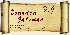 Đurđa Galinac vizit kartica